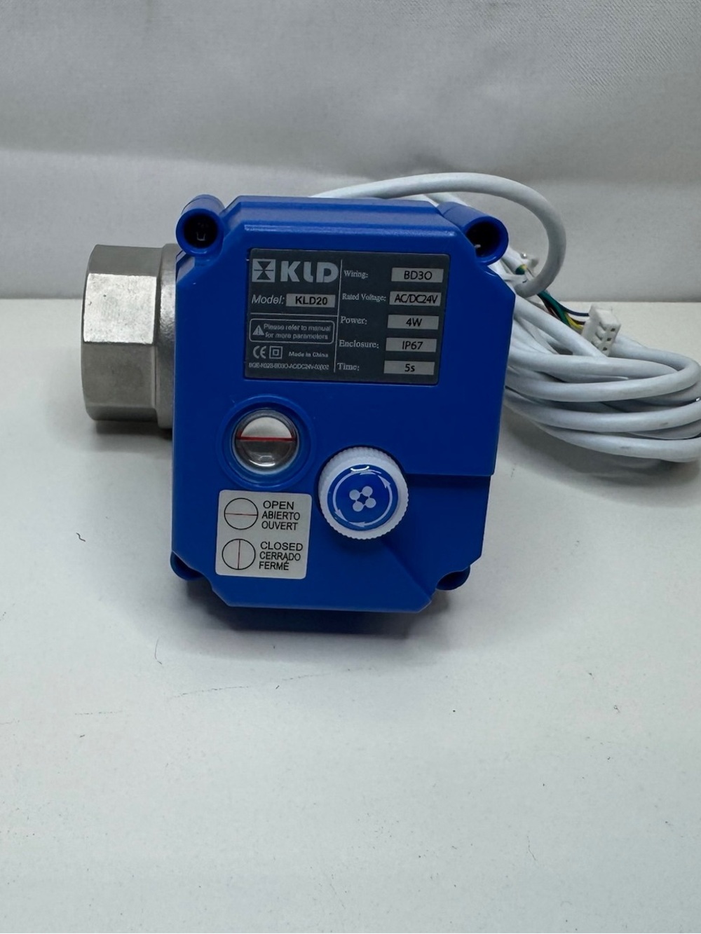 KLD BD30 Electric Calce Actuator Series KLD20S 1” Port Rated Voltage AC/DC24V